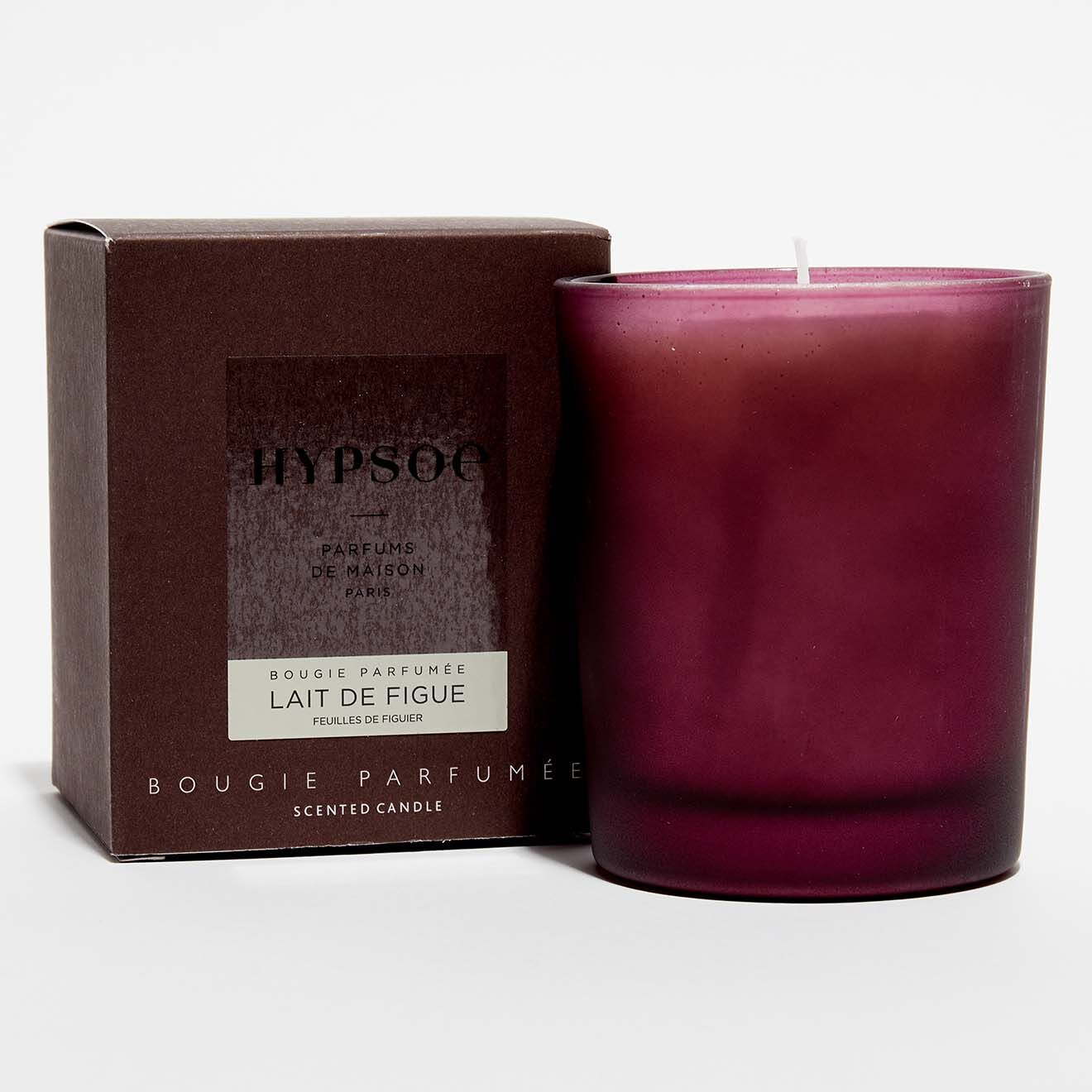 Hypsoé Bougie parfumée verre coloré dépoli Lait de Figue - 1 mèche 50h
