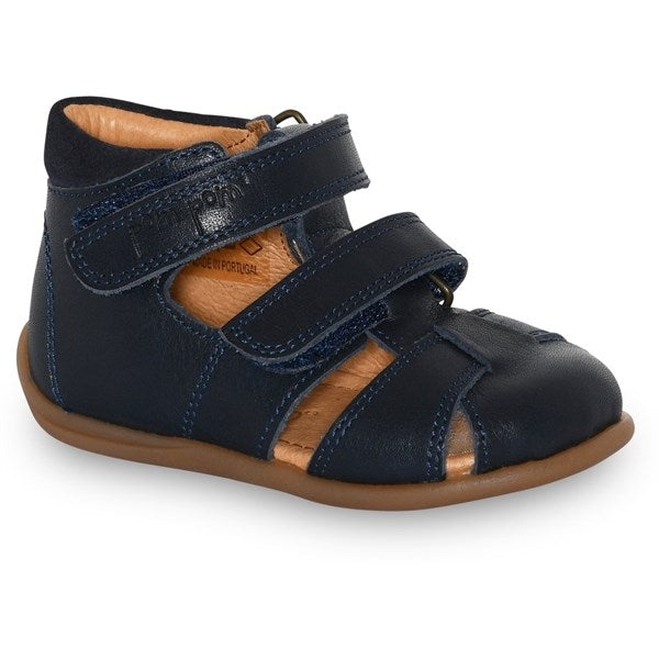 Køb Pom Pom Sandal Two Velcro Navy