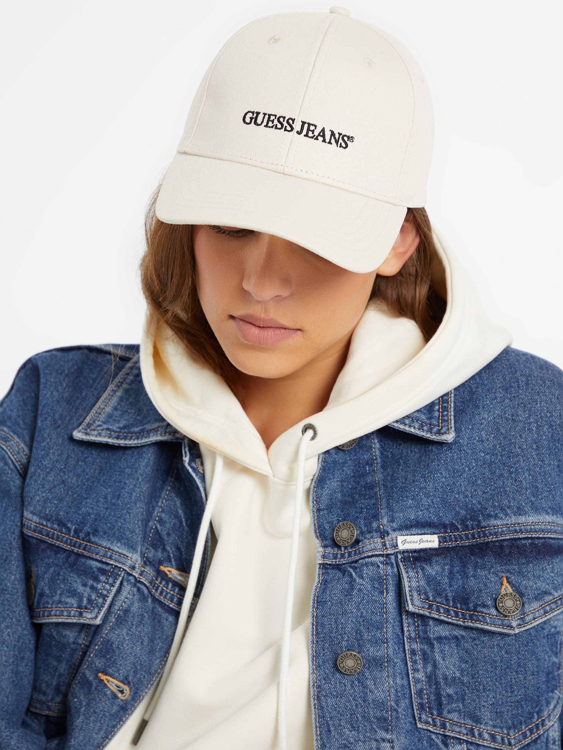Boné de beisebol Eco GUESS Jeans com logo