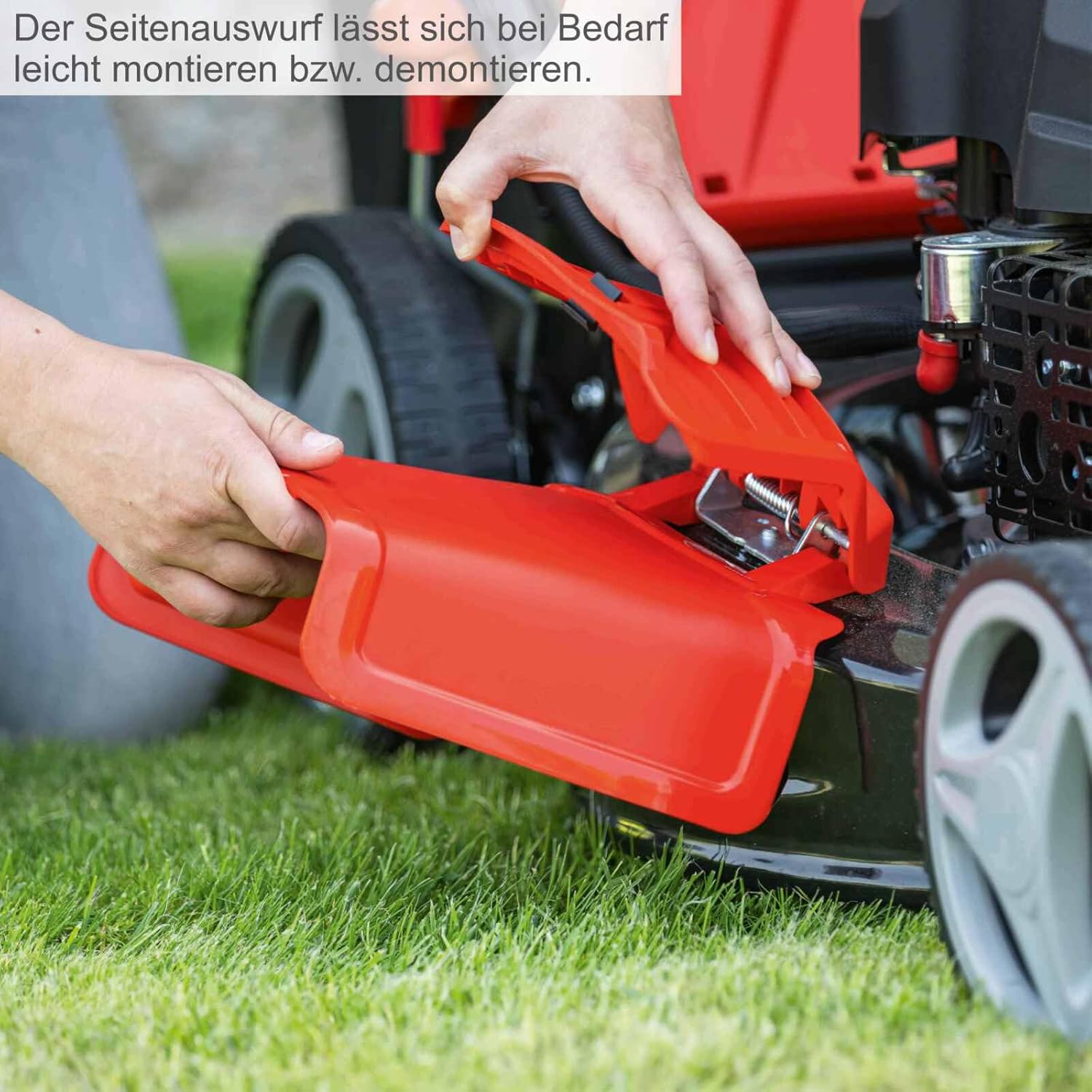 Scheppach MS225-53E VS Benzin Rasenmäher mit Antrieb & VarioSpeed - 6PS | E-Start | 53cm Schnittbreite | Reinigungsfunktion | 65 L Fangkorb | 7-stufige Höhenverstellung | Mulchfunktion | Seitenauswurf