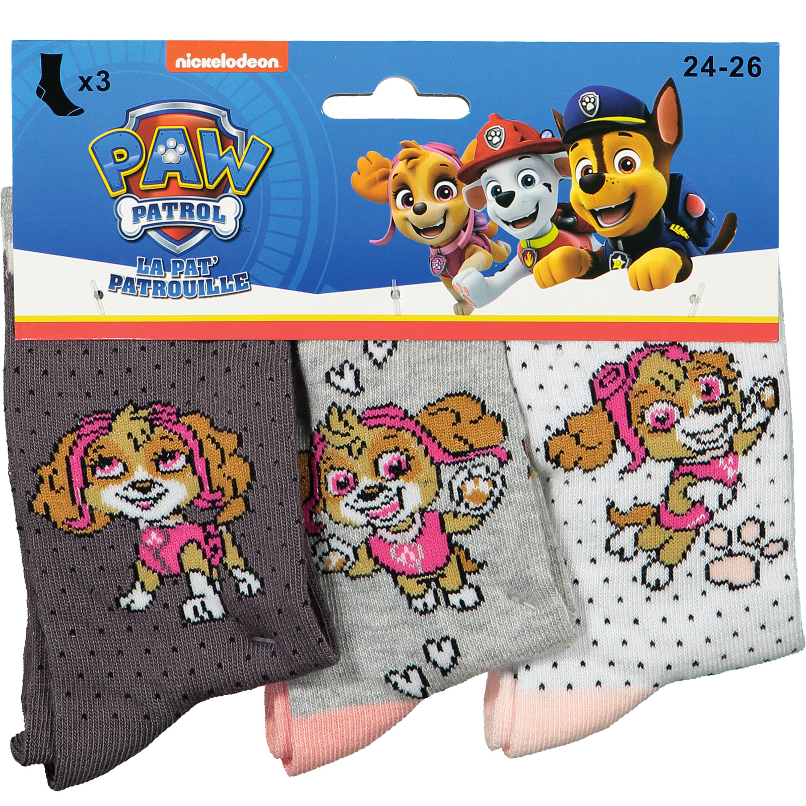 Kinder-Socken Paw Patrol, 3 Paar 27-30, dunkelgrau