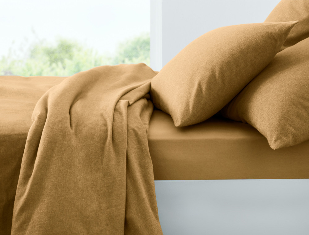 Housse de couette-Flanelle tissé-teint