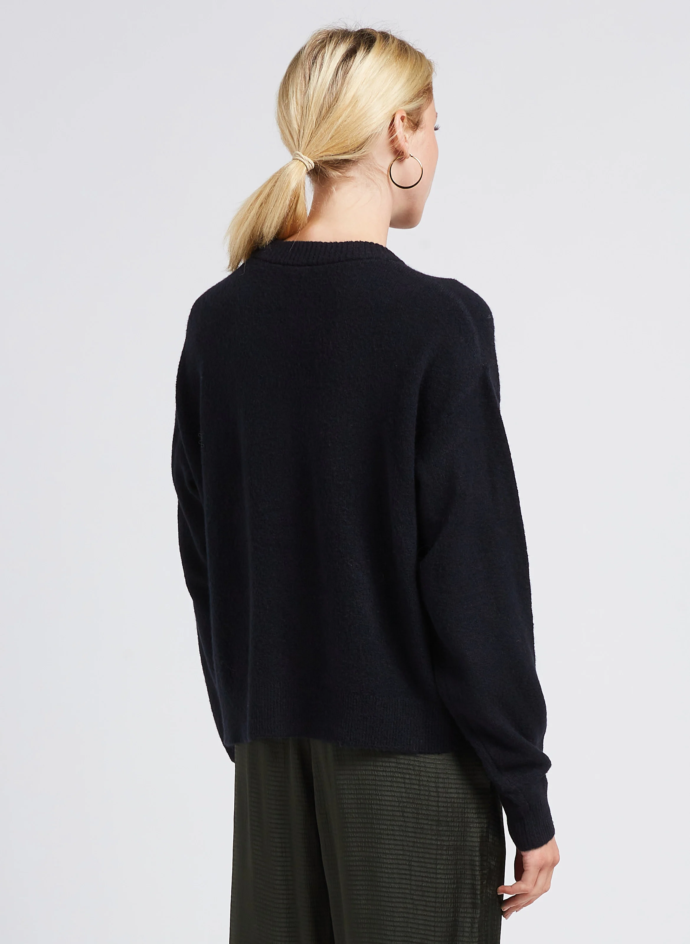 DAMSVILLE - Gilet col rond boutonné | Noir