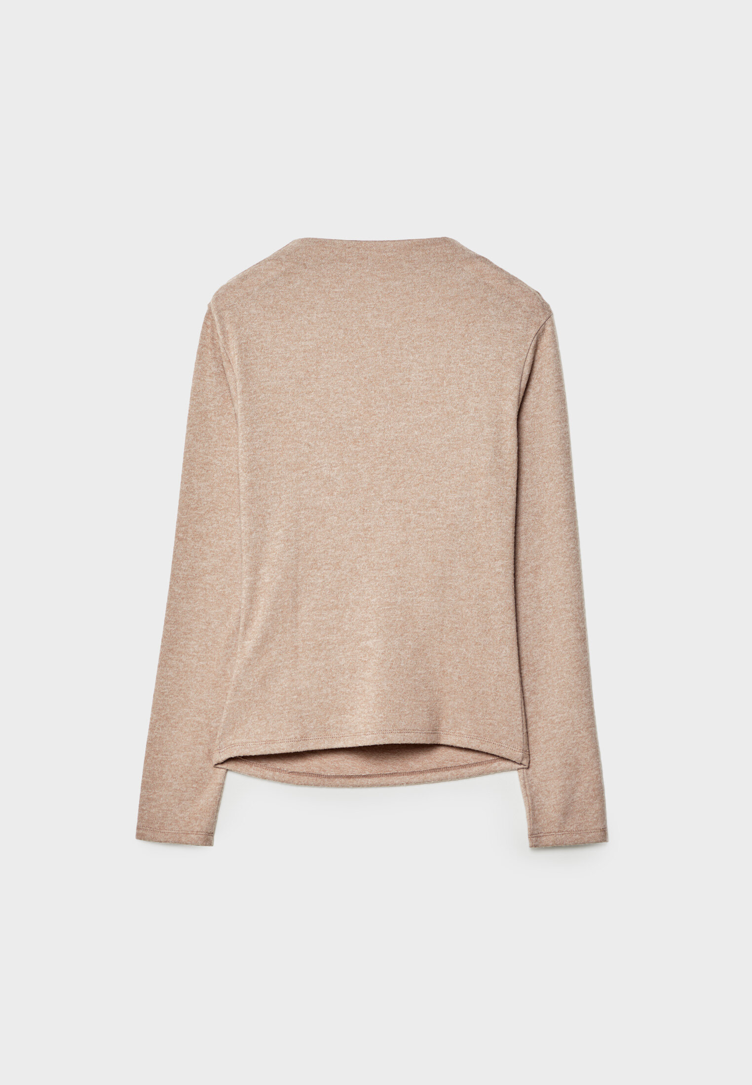 Camiseta ajustada com textura aveludada