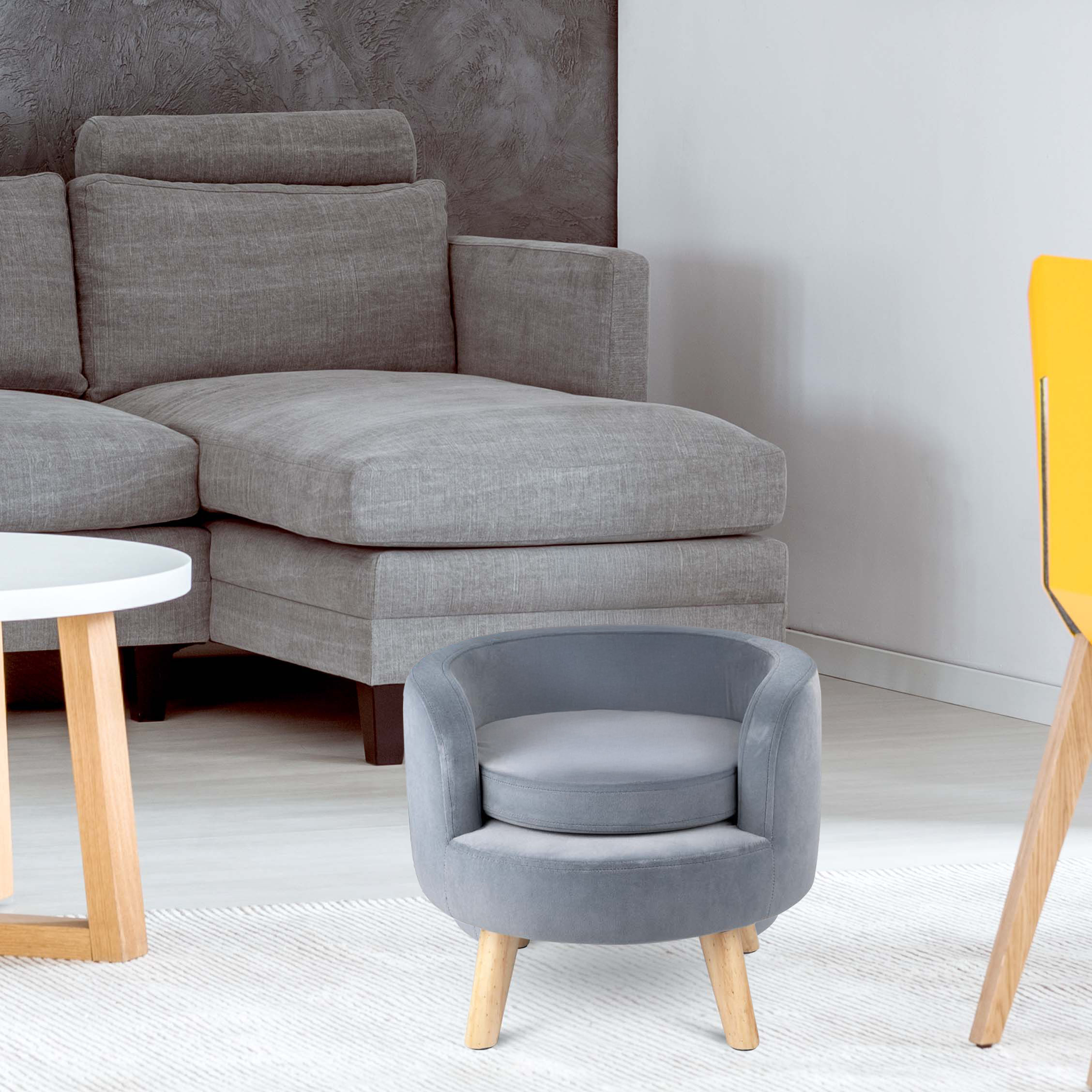Katzenbett Sofa 40 x 36 cm grau