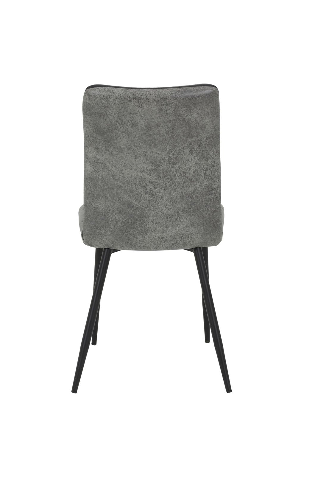 Tischgruppe Janina 7-teilig Beton-Optik/Schwarz/Microfaser Vintage-Optik Grau