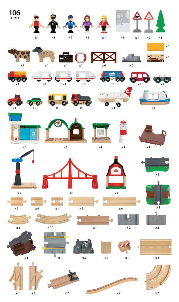 BRIO Spiel Großes Premium Set in Kunststoffboxen