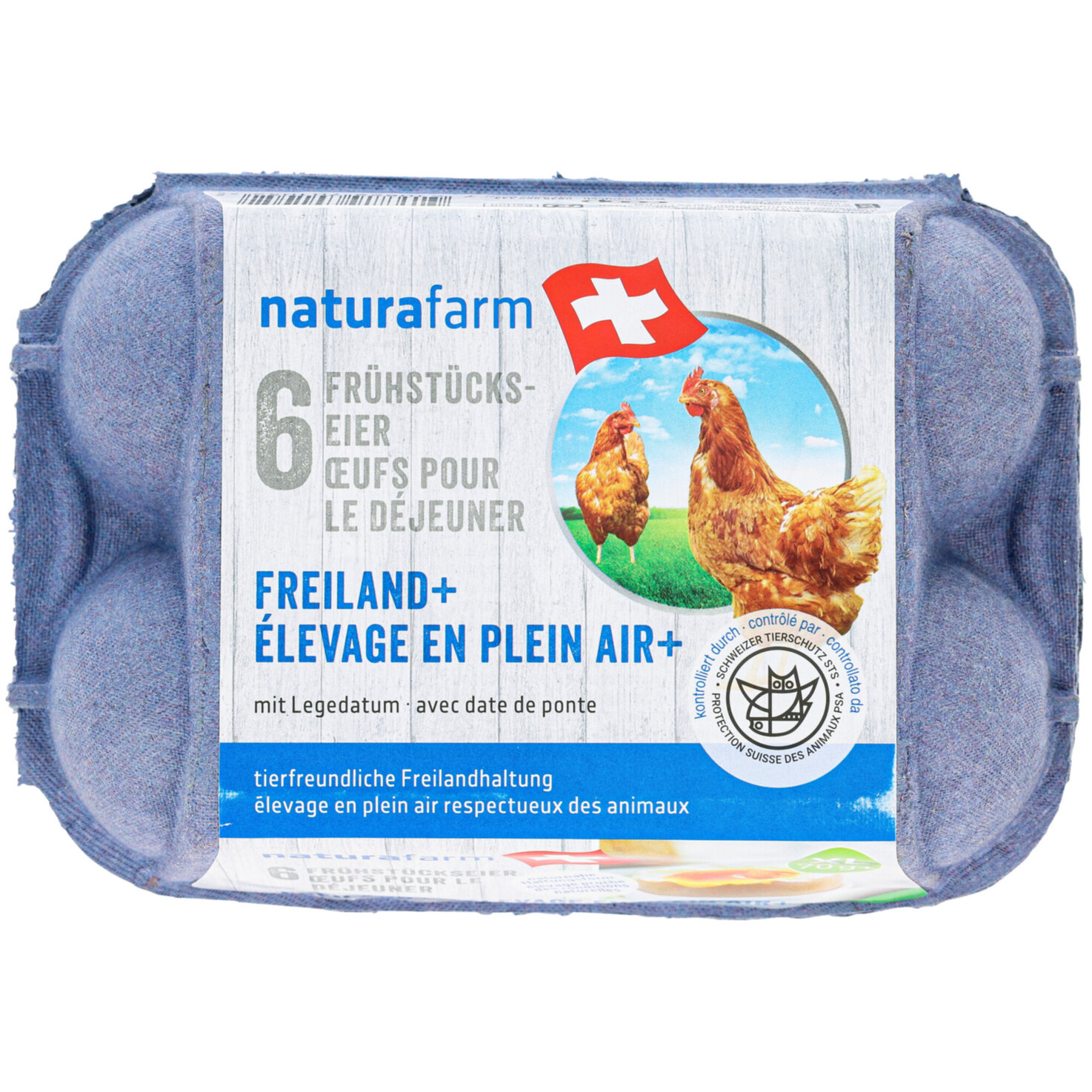 Naturafarm Eier aus Freilandhaltung 70g+ 6 Stück