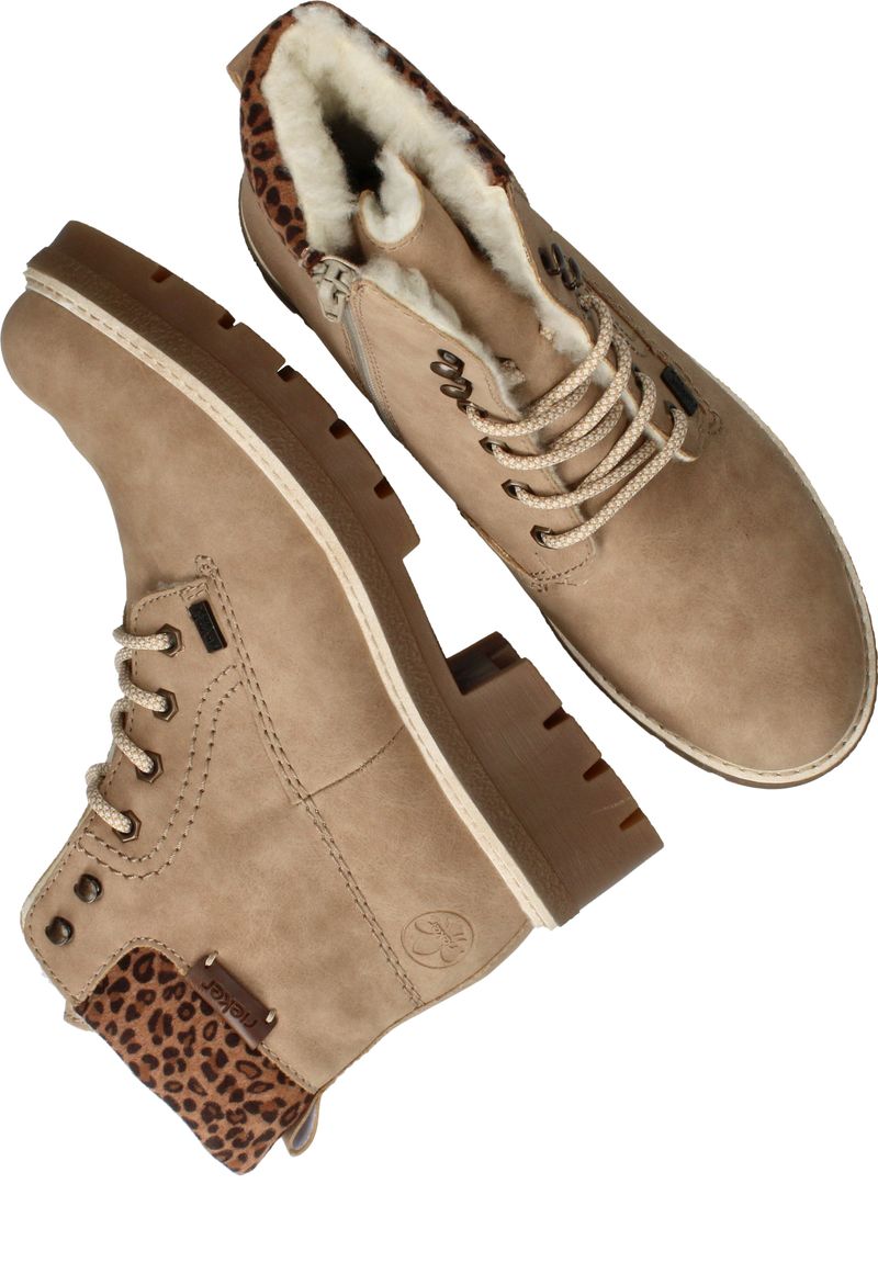 Rieker Veterboots Beige Dames