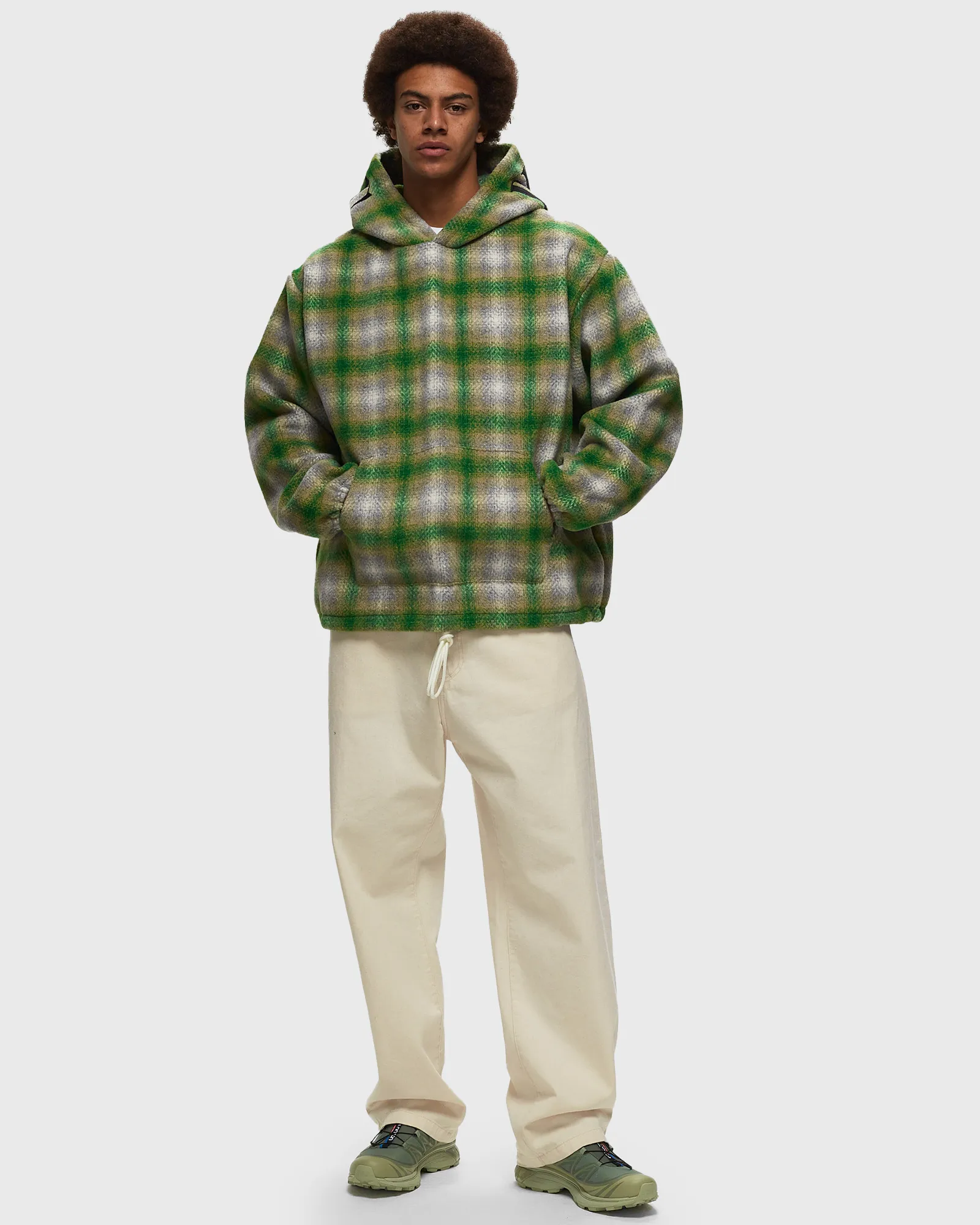 Pleasures BEYOND PLAID WOVEN HOODIE