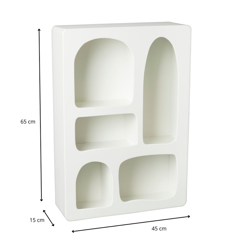 5 vakkenkast Zaha organic - MDF - 65x45x15 cm