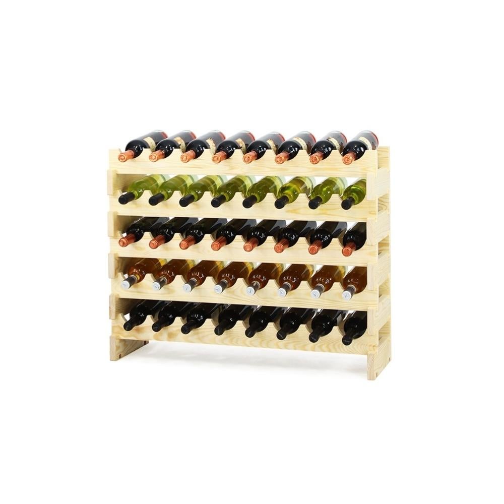 PROREGAL Wijnrek Vinoteca Flex HxBxD 57 x 83 x 29 cm 40 Flessen Massief grenenhout Bruin Geolied
