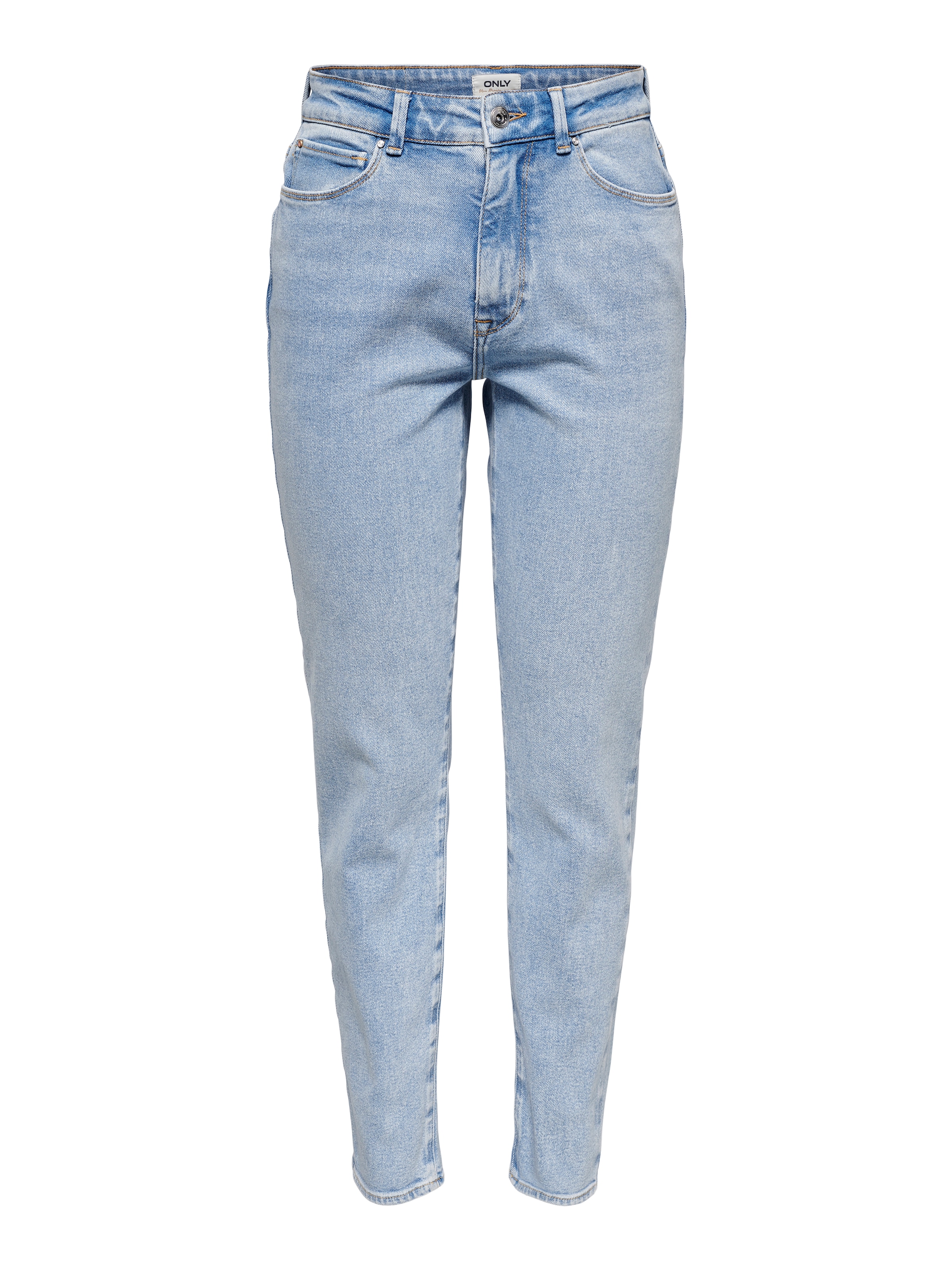 ONLY High-waist-Jeans »ONLEMILY – Ankle-Jeans mit High Waist und geradem Schnitt«, helle Waschung für einen ausgewaschenen und helleren Denim-Look