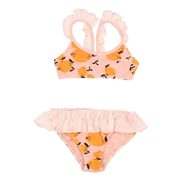 Búho Maillot de Bain 2 Pièces Coton Bio Citrons | Rose pêche