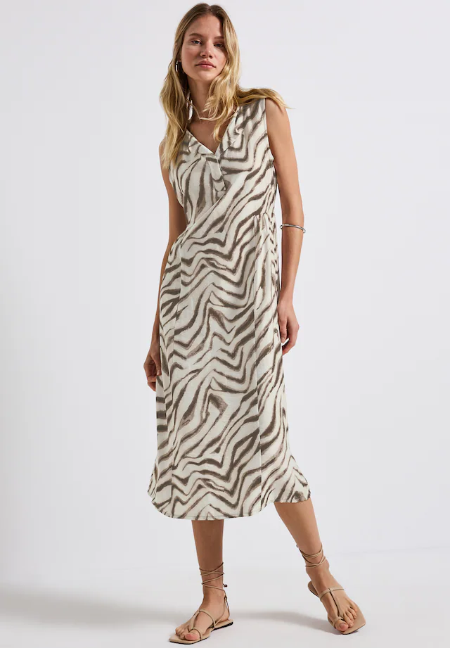 STREET ONE Midikleid Ohne Taschen mit grafischem Muster