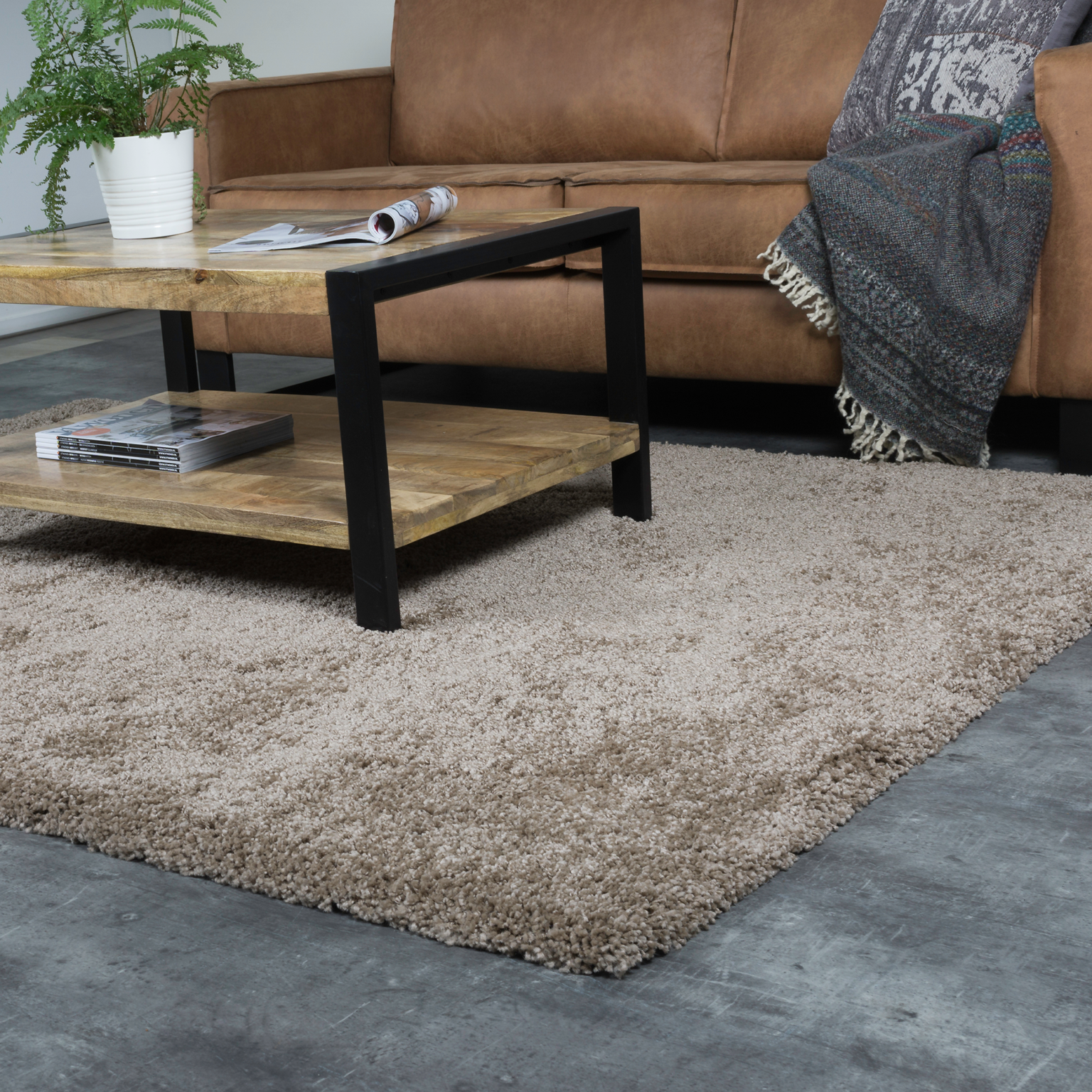 Vloerkleed Milano Bruin 80x300 cm