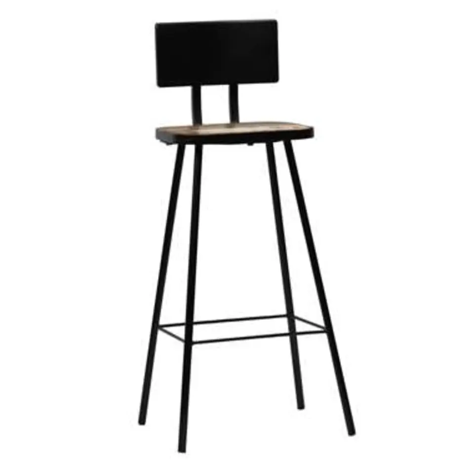 vidaXL - Barkruk - Bruin - Hout - 2 stuks