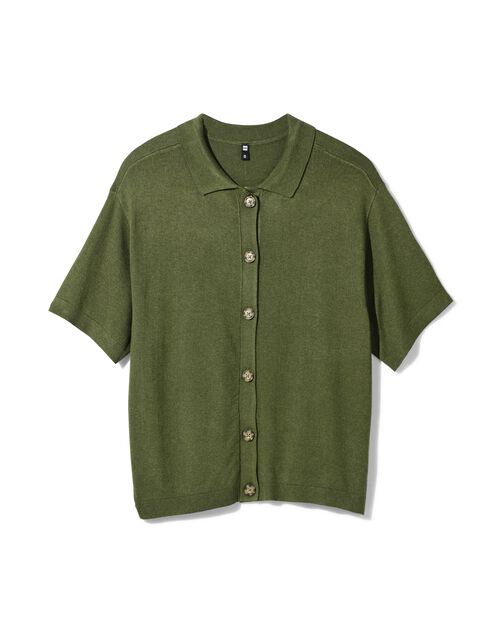 gilet maillé pour femmes  vert foncé