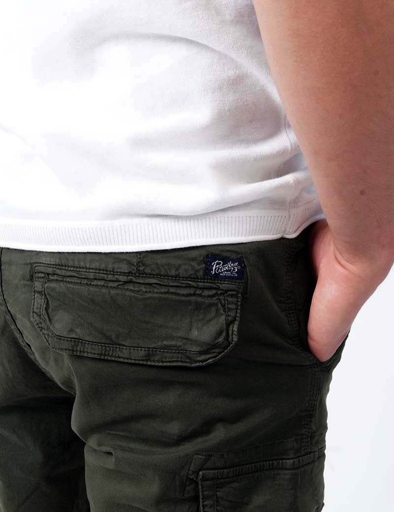 PETROL IND BERMUDA CARGO STRETCH DARK ARMY