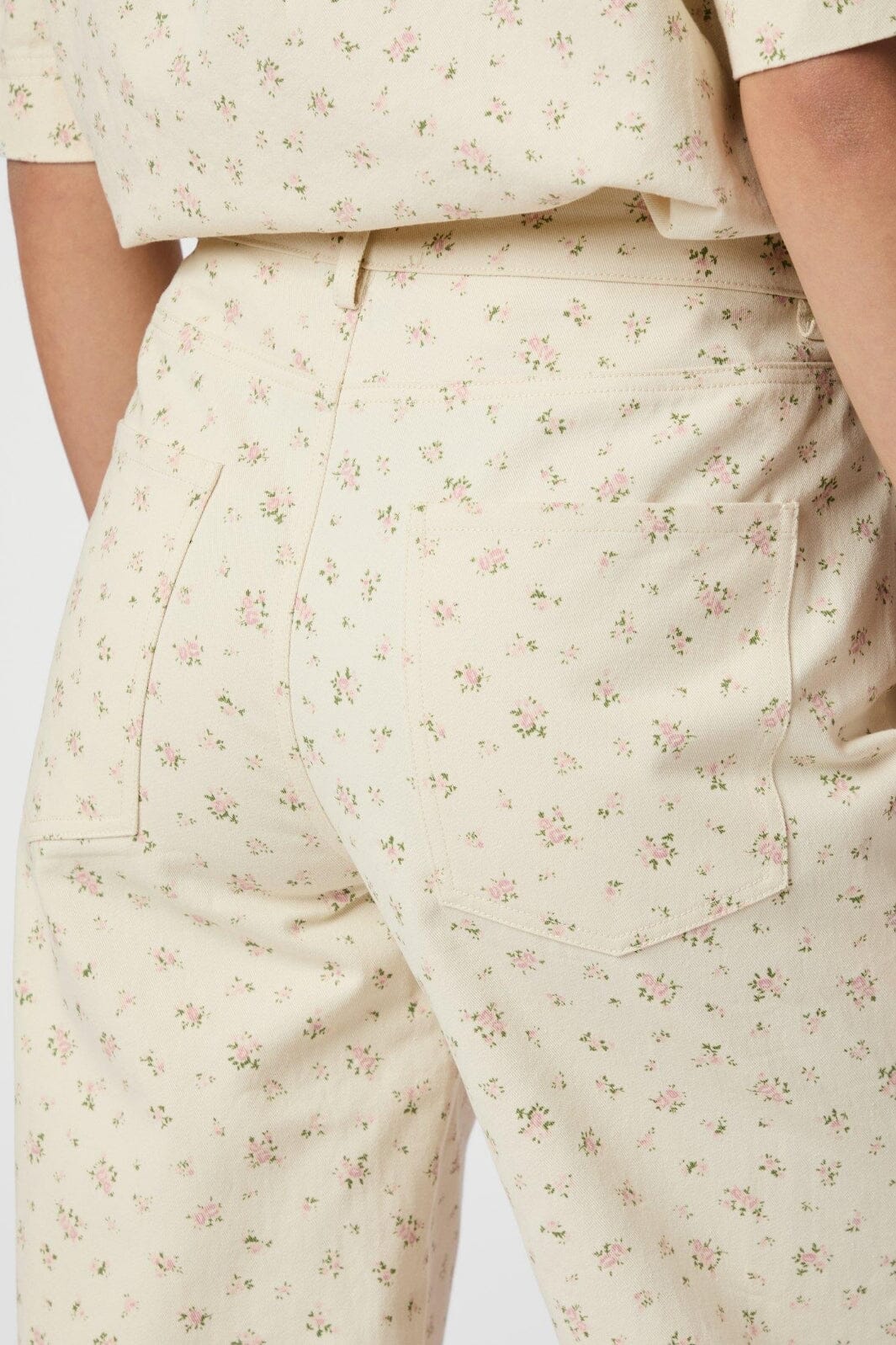 Neo Noir Semba Floral Denim Pants 165228