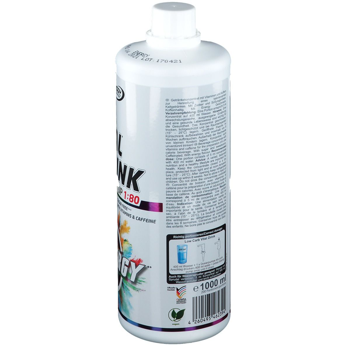 Best Body Nutrition Low Carb Vital Drink, Energy