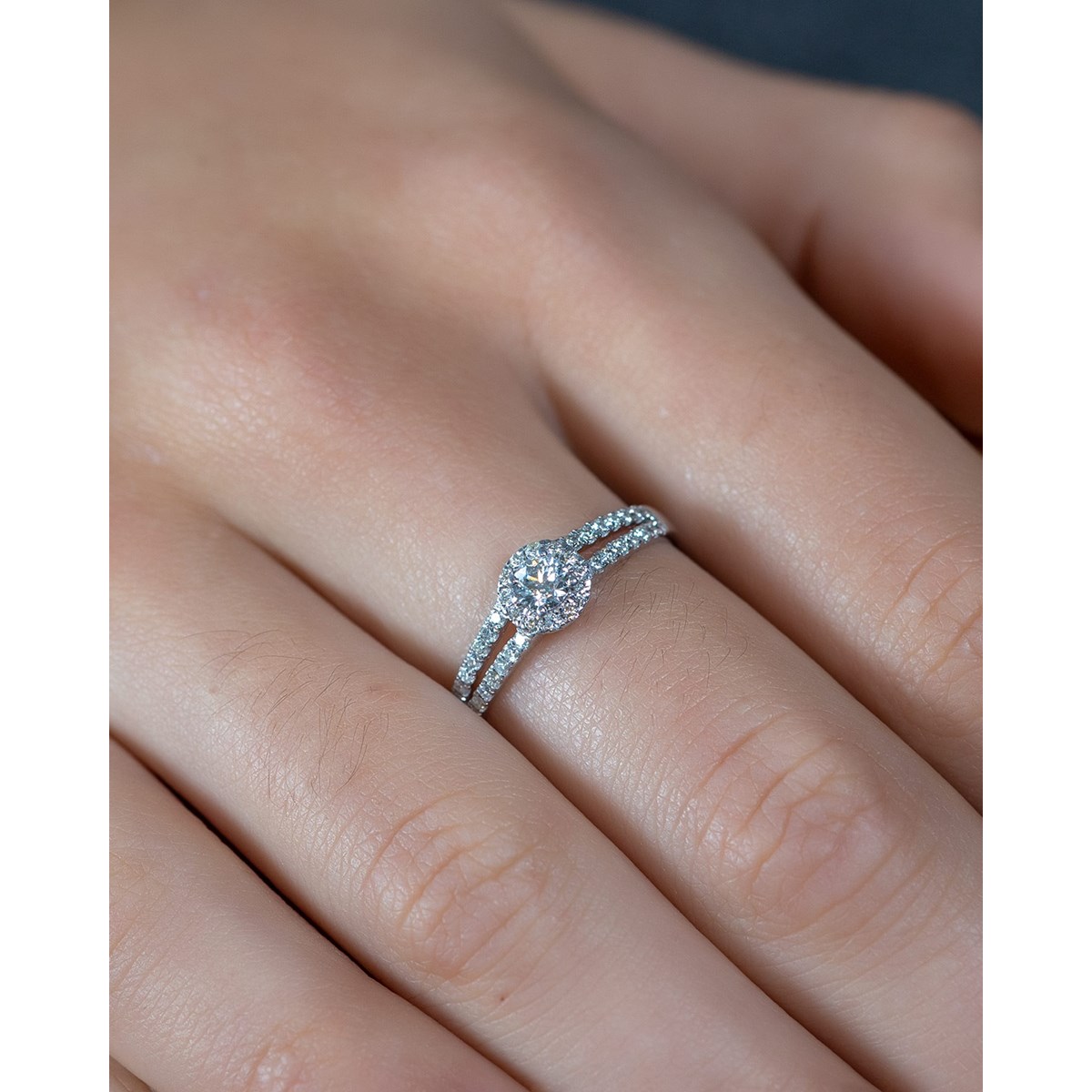 Bague ADEN Or 750 Blanc Diamants 1.902grs