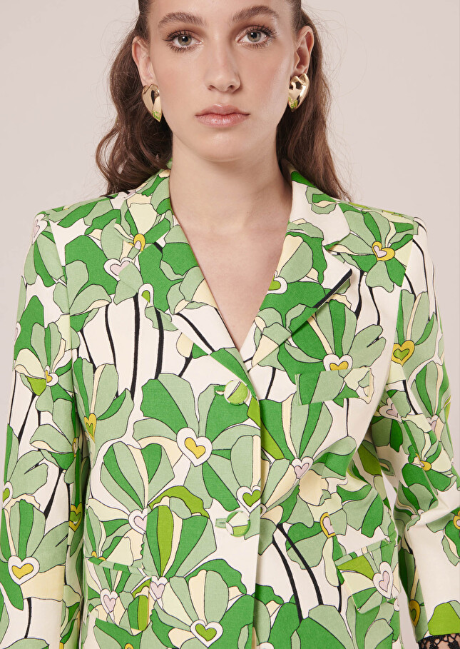 Veste Valensoleverte imprimée à fleurs