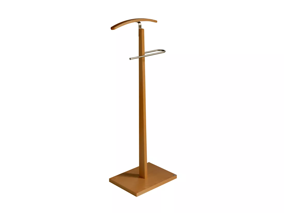 Valet de nuit - H114cm x L48cm x P28cm - hêtre massif cerisier - Smart