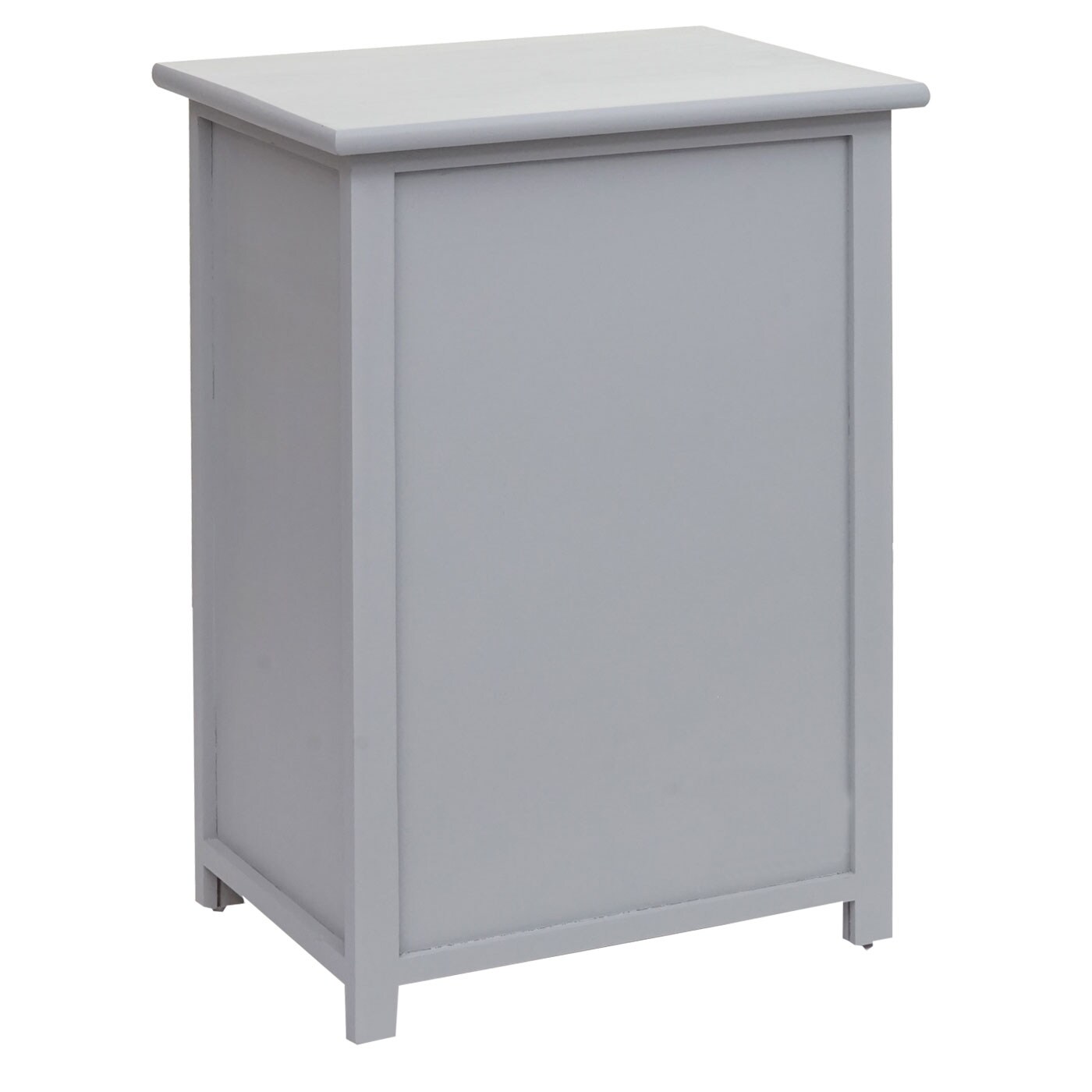 Kommode MCW-K83, Schrank Schubladenschrank, Holz 55x39,5x28,5cm ~ grau, Polyrattan dunkelgrau