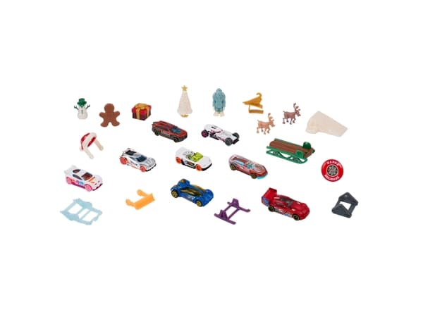 Hot Wheels HKL74, 455 mm, 45 mm, 305 mm, 871,4 g, Inneholder 1 Hot Wheels-adventskalender med Hot Wheels-biler og 16 tilbehør med vintertema., 281 mm