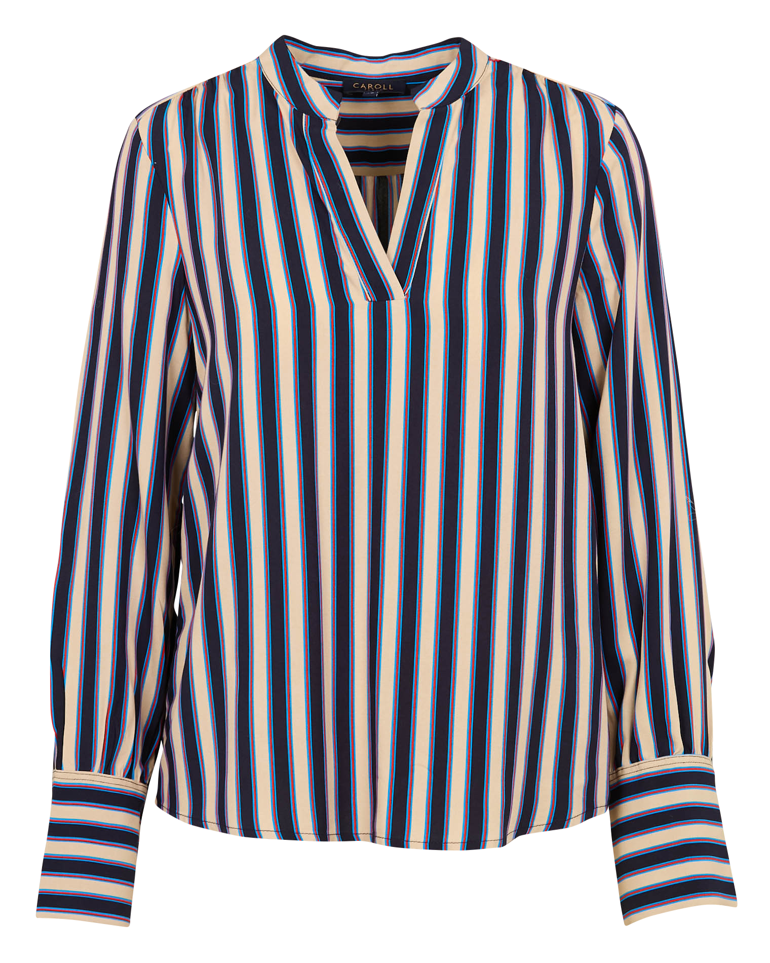 CDIANE - Blouse droite rayée| Beige