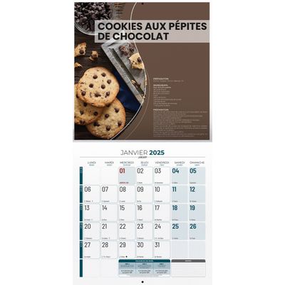 Calendrier illustré BOUCHUT 30 x 30 cm CUISINE 70 %