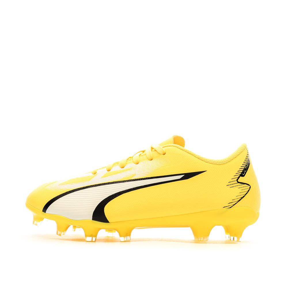 Puma Chaussures de Foot Jaunes Enfant Ultra Play FG/AG
