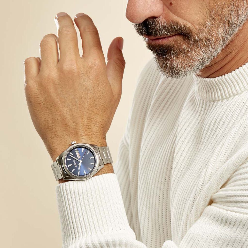 Montre Seiko Classique Homme Bleu