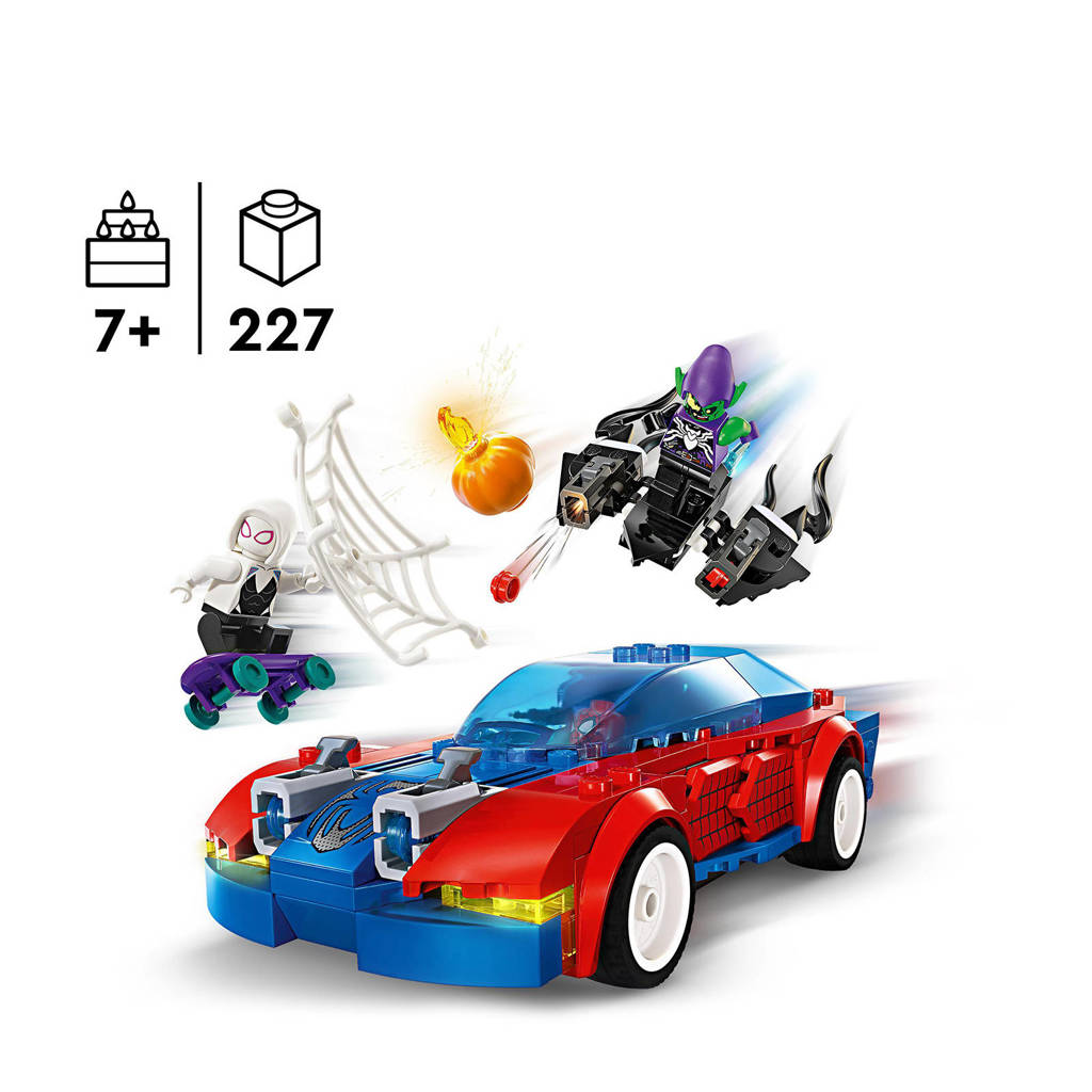 Leuke set en te combineren met andere helden.Marvel Spider-Man racewagen en Venom Green Goblin Bouwbare Spidey Speelgoed Set 76279