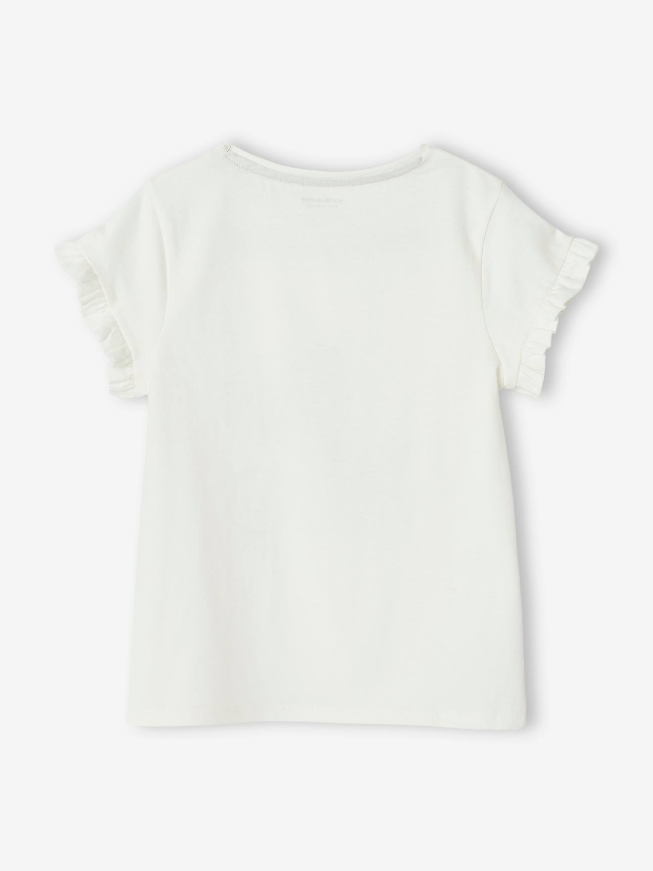 Camiseta branca lisa tamanho médio para meninas com estampa 