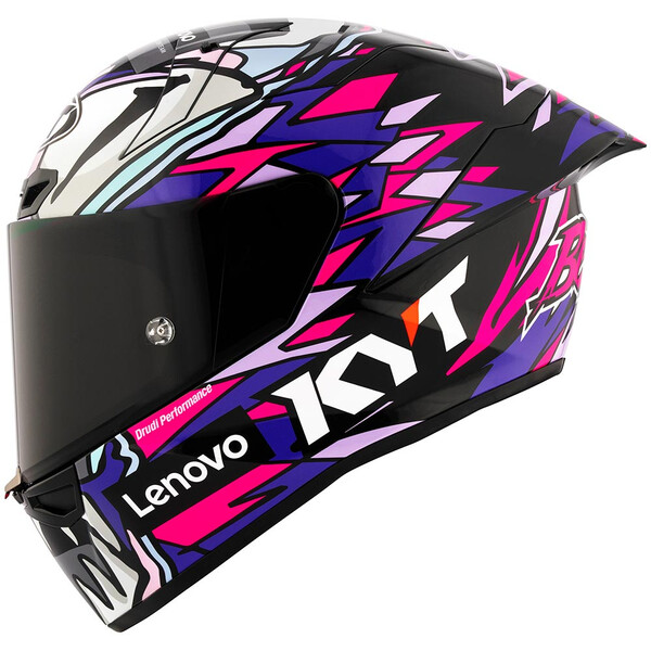 kyt - Casque KX-1 Race GP Bastianini Replica 2023 Violet / Rose / Blanc
