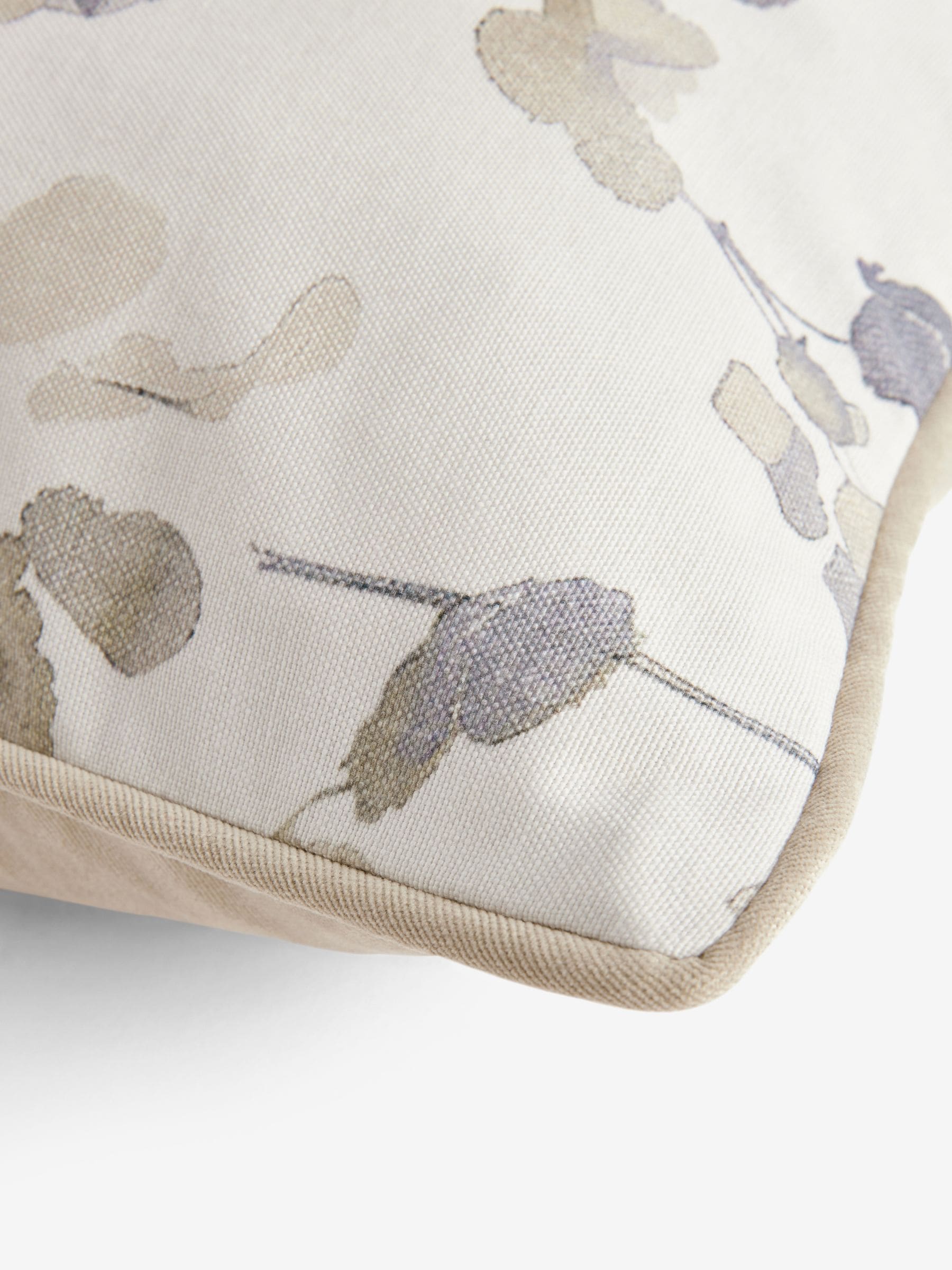 Honesty Leaf Floral Printed Cushion