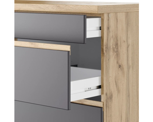 Held Furniture Keukenmeubel zonder apparatuur PISA 330 cm grijs mat gedemonteerd omkeerbaar variant 1106.6311