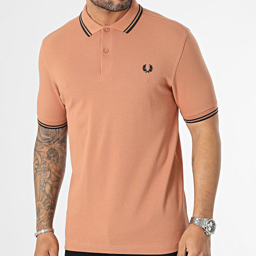 Polo Manches Courtes Twin Tipped M3600 Marron Clair