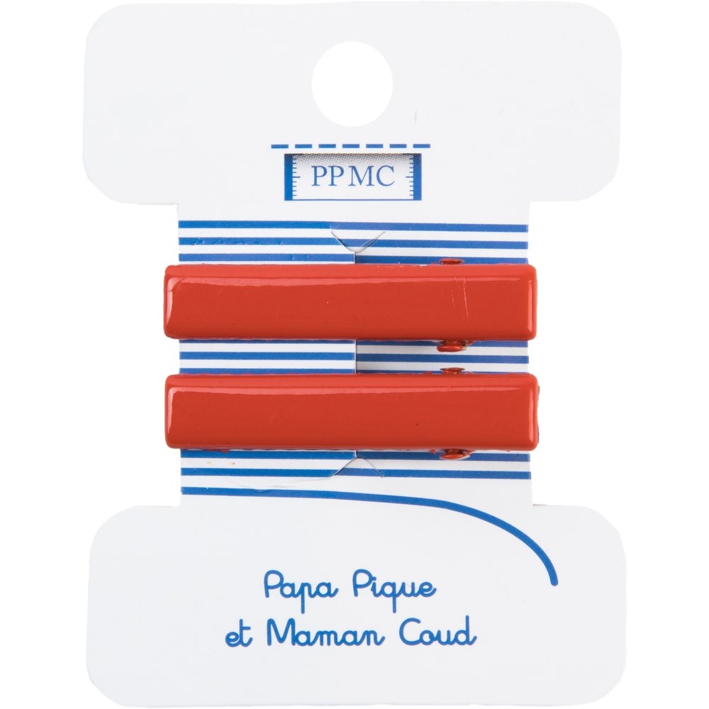 Petite Barrette Croco Rouge Tangerine Cr041