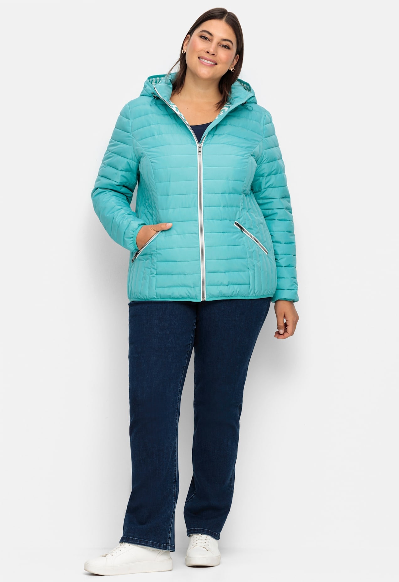 Sheego Steppjacke mit Kapuze