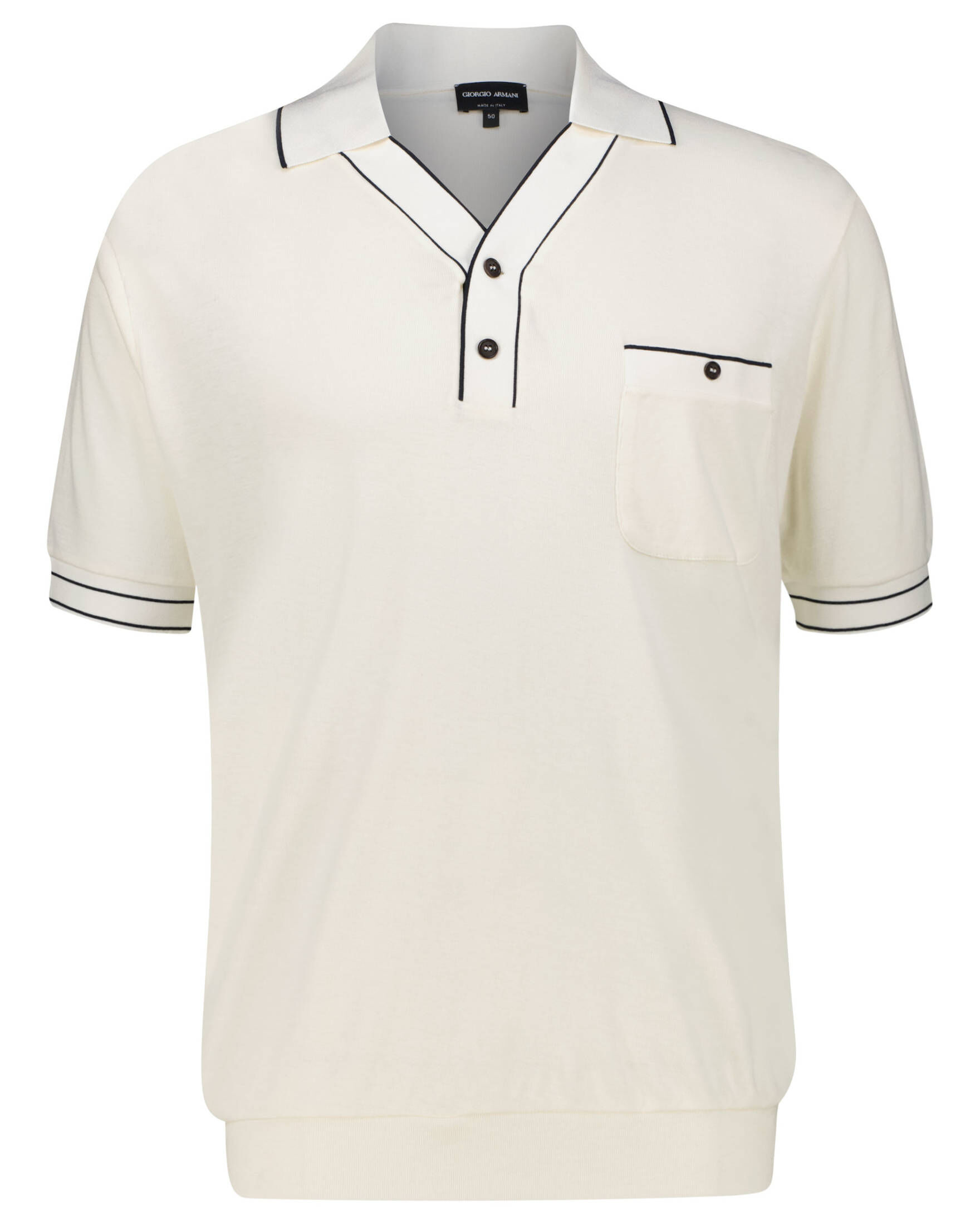 Giorgio Armani| Herren Poloshirt aus Viskose-Woll-Mischung