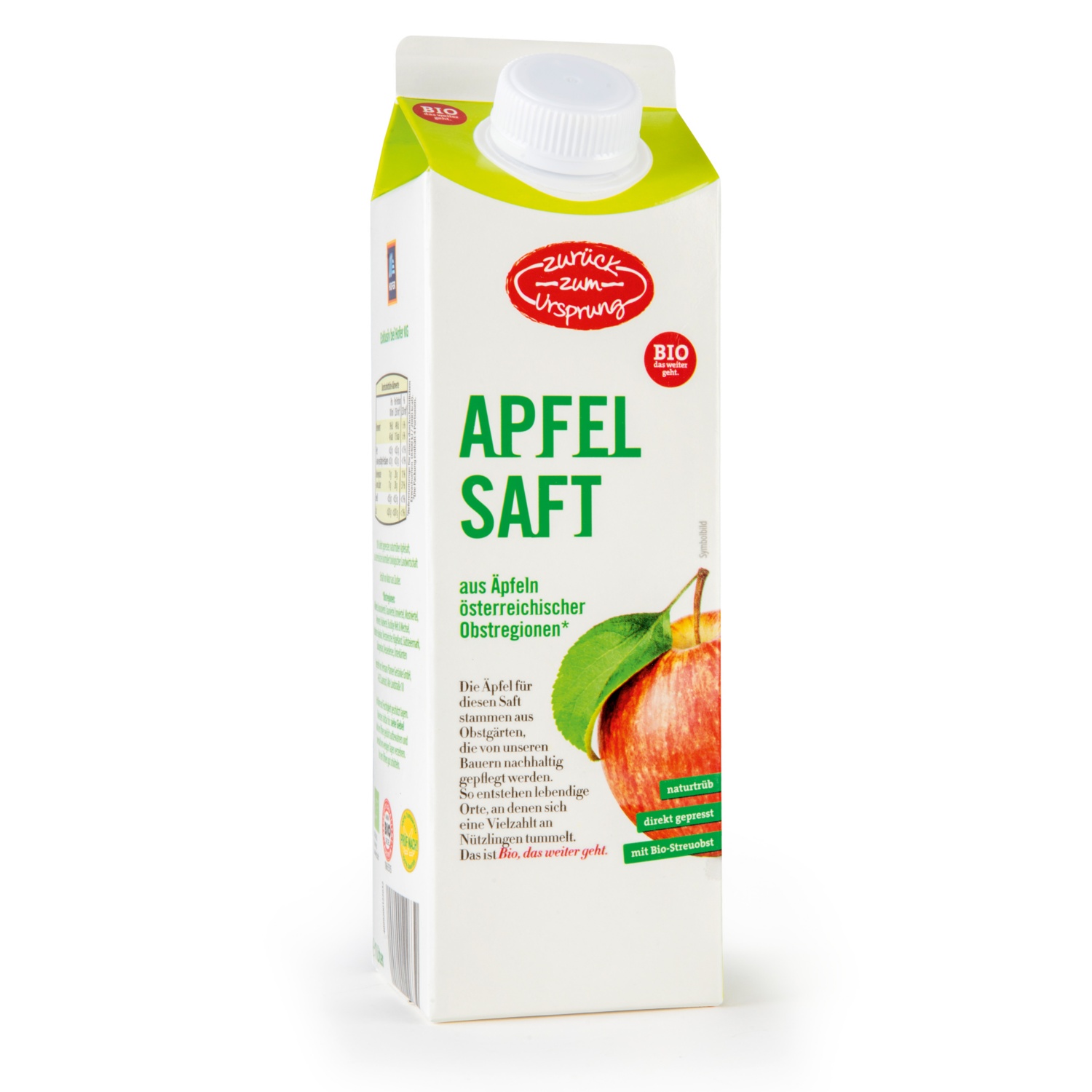 ZURÜCK ZUM URSPRUNG BIO-Apfelsaft, Apfel 1 l
