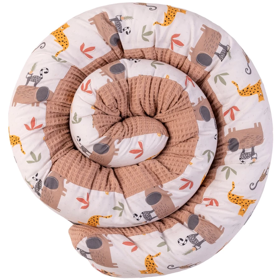 Ullenboom Baby Bettschlange Waffelpique Sand Savanne 200 cm