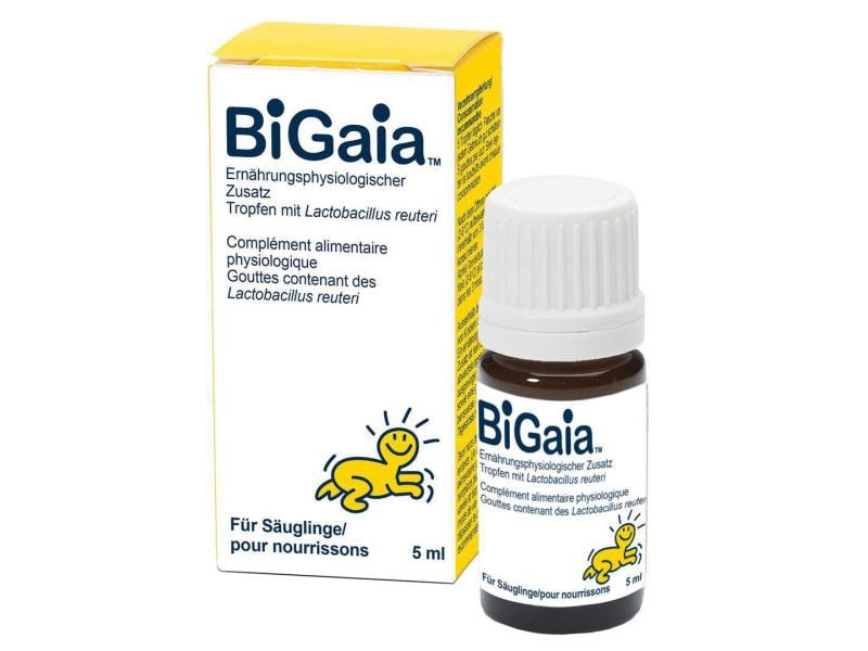 Bigaia Probiotikum Tropfen mit Lactobacillus reuteri 5 ml Milchsäurebakterien für Säuglinge bei Verdauungsstörungen (Säuglingskolik)