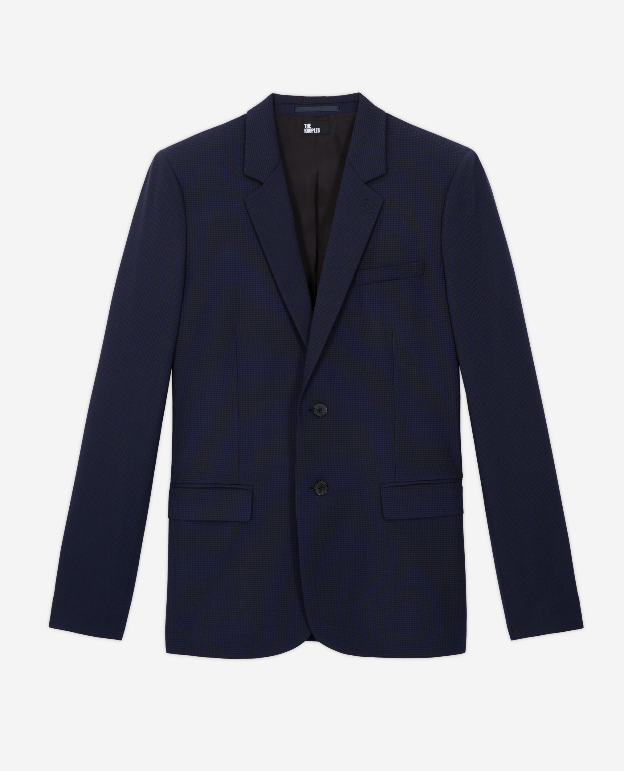 Veste de costume en laine pied-de-poule
