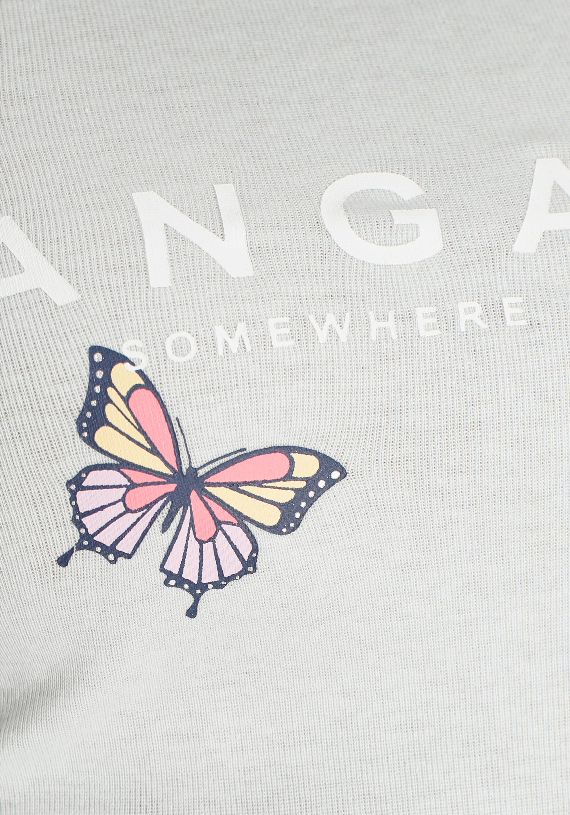 KangaROOS Langarmshirt , krempelbare Ärmel,  sehr figurbetonter Schnitt