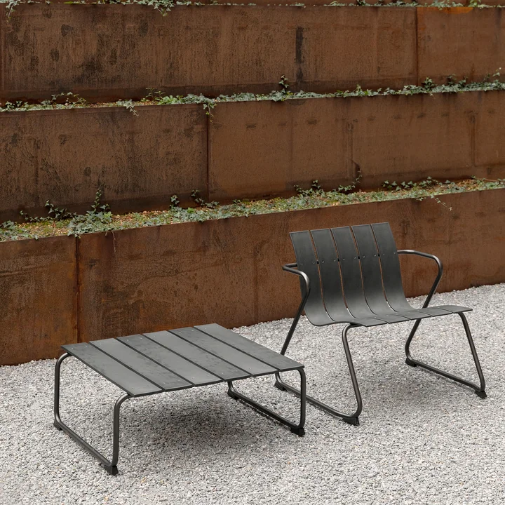 Mater - Ocean Lounge Tisch, 70 x 70 cm, schwarz