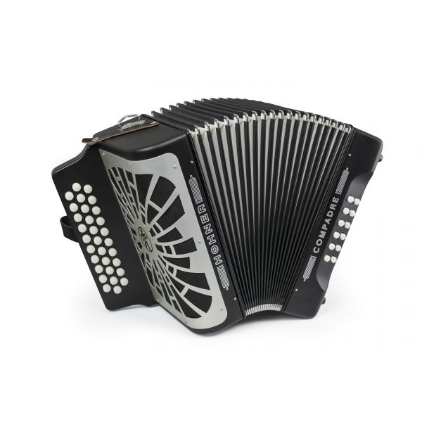 Hohner Concertina Compadre GCF Black Silver Grill
